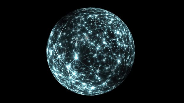Abstract Plexus Technology Science on rotating sphere concept,Abstract Plexus Technology Science on rotating sphere concept