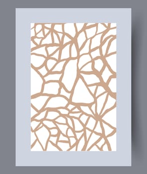 Printable wall art vector poster set. Hand drawn minimalism design for scandinavian interior.