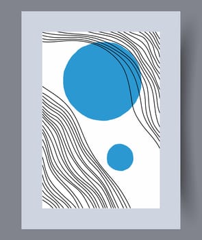 Printable wall art vector poster set. Hand drawn minimalism design for scandinavian interior.