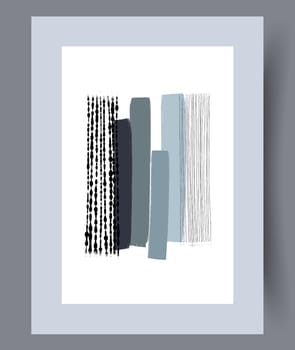 Printable wall art vector poster set. Hand drawn minimalism design for scandinavian interior.