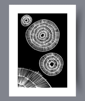 Printable wall art vector poster set. Hand drawn minimalism design for scandinavian interior.