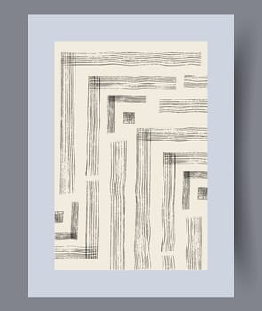Printable wall art vector poster set. Hand drawn minimalism design for scandinavian interior.
