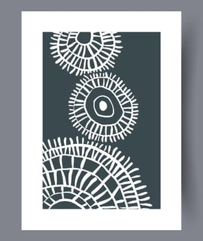 Printable wall art vector poster set. Hand drawn minimalism design for scandinavian interior.