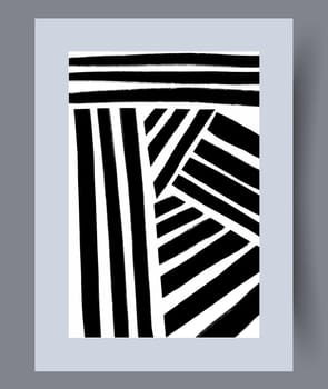 Scandinavian abstract vector print. Minimalistic abstract wall art background for print. Scandinavian vector style.