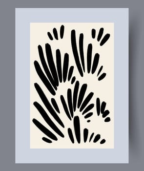 Scandinavian abstract vector print. Minimalistic abstract wall art background for print. Scandinavian vector style.