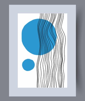Scandinavian abstract vector print. Minimalistic abstract wall art background for print. Scandinavian vector style.