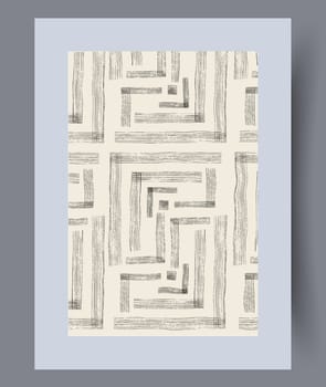 Scandinavian abstract vector print. Minimalistic abstract wall art background for print. Scandinavian vector style.