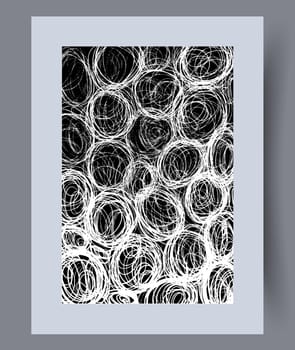 Printable wall art vector poster set. Hand drawn minimalism design for scandinavian interior.