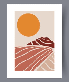 Scandinavian abstract vector print. Minimalistic abstract wall art background for print. Scandinavian vector style.