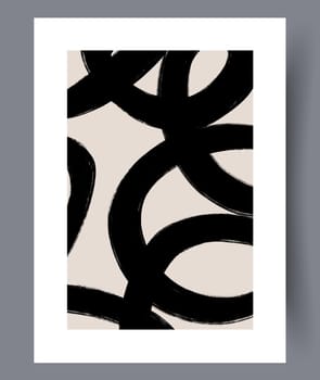 Printable wall art vector poster set. Hand drawn minimalism design for scandinavian interior.