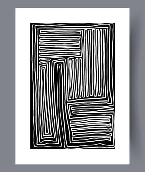 Scandinavian abstract vector print. Minimalistic abstract wall art background for print. Scandinavian vector style.