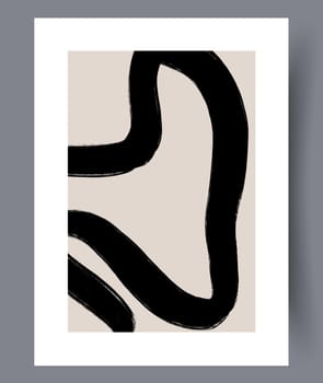Printable wall art vector poster set. Hand drawn minimalism design for scandinavian interior.