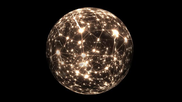 Abstract Plexus Technology Science on rotating sphere concept,Abstract Plexus Technology Science on rotating sphere concept