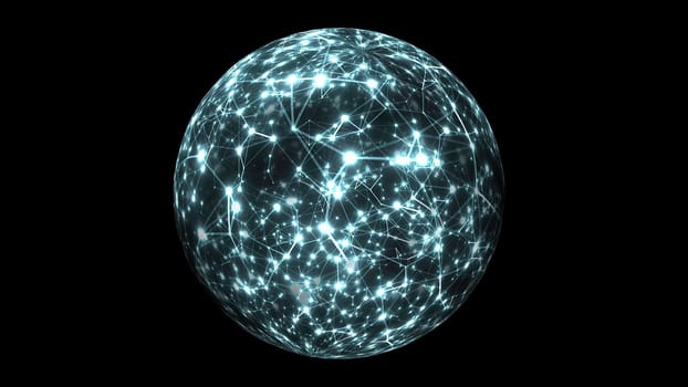Abstract Plexus Technology Science on rotating sphere concept,Abstract Plexus Technology Science on rotating sphere concept