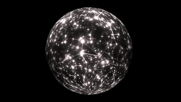 Abstract Plexus Technology Science on rotating sphere concept,Abstract Plexus Technology Science on rotating sphere concept