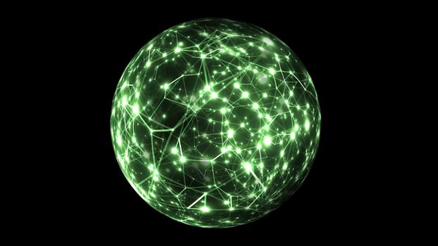 Abstract Plexus Technology Science on rotating sphere concept,Abstract Plexus Technology Science on rotating sphere concept