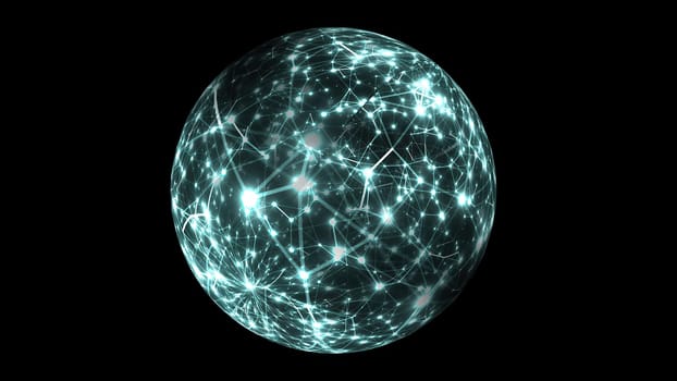 Abstract Plexus Technology Science on rotating sphere concept,Abstract Plexus Technology Science on rotating sphere concept