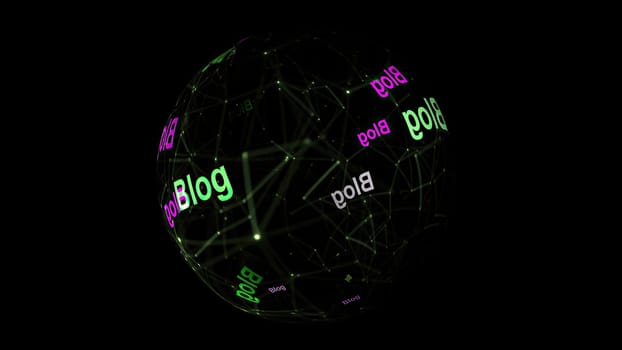 Blog concept on rotating sphere,Blog concept on rotating sphere