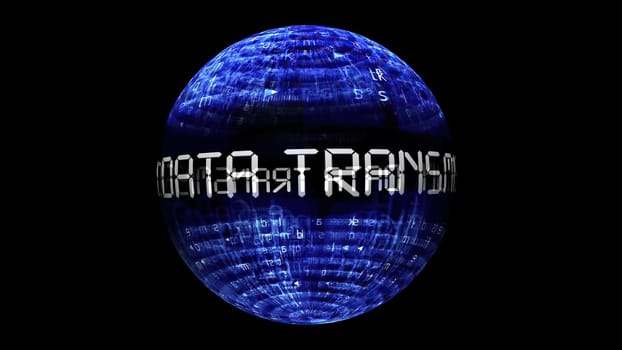 Data transmission on rotating sphere,Data transmission on rotating sphere