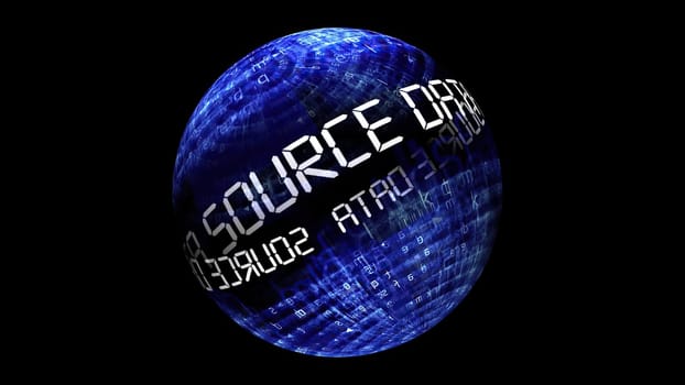 Data source concept on rotating sphere,Data source concept on rotating sphere