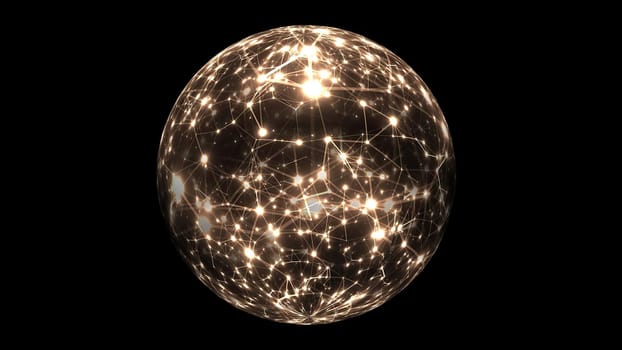 Abstract Plexus Technology Science on rotating sphere concept,Abstract Plexus Technology Science on rotating sphere concept