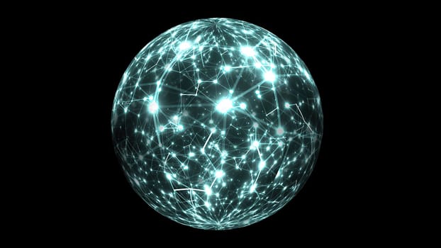 Abstract Plexus Technology Science on rotating sphere concept,Abstract Plexus Technology Science on rotating sphere concept