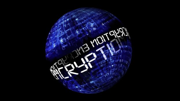 Encryption concept on rotating sphere,Encryption concept on rotating sphere