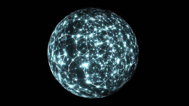 Abstract Plexus Technology Science on rotating sphere concept,Abstract Plexus Technology Science on rotating sphere concept