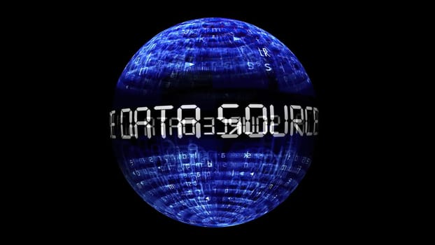 Data source concept on rotating sphere,Data source concept on rotating sphere