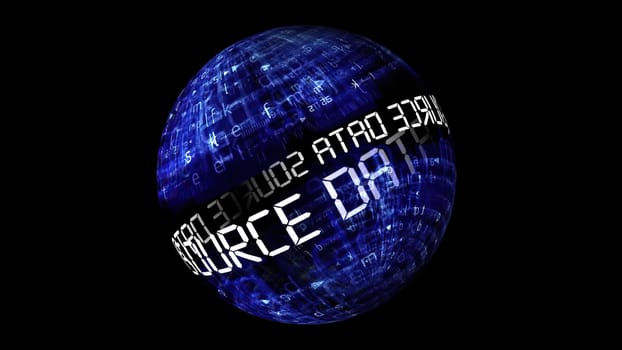 Data source concept on rotating sphere,Data source concept on rotating sphere