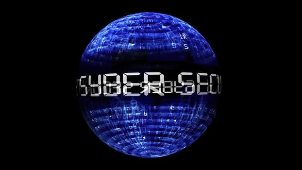 Syber security concept on rotating sphere,Syber security concept on rotating sphere
