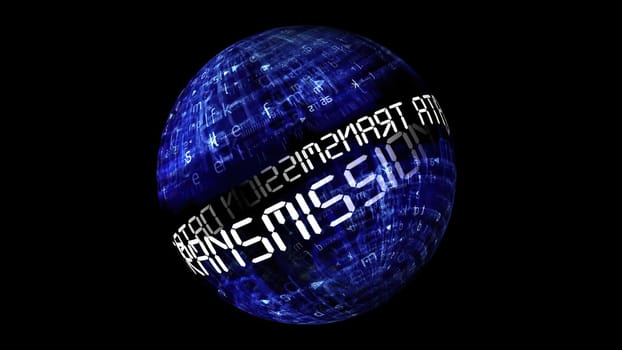 Data transmission on rotating sphere,Data transmission on rotating sphere