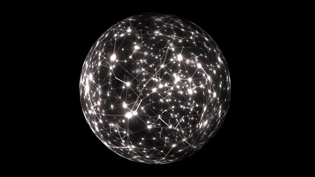 Abstract Plexus Technology Science on rotating sphere concept,Abstract Plexus Technology Science on rotating sphere concept