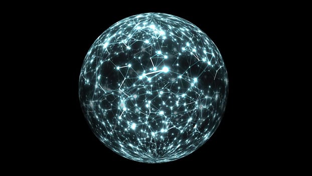 Abstract Plexus Technology Science on rotating sphere concept,Abstract Plexus Technology Science on rotating sphere concept