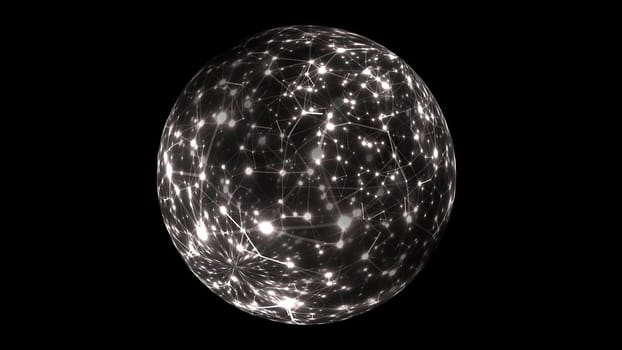 Abstract Plexus Technology Science on rotating sphere concept,Abstract Plexus Technology Science on rotating sphere concept