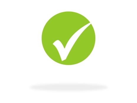 Checkmark Icon with shadow - Accept, agree or approved
