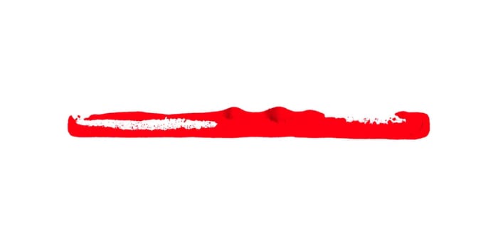 Brush stroke with red color - Dirty sketch