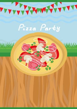 Pizza party poster
