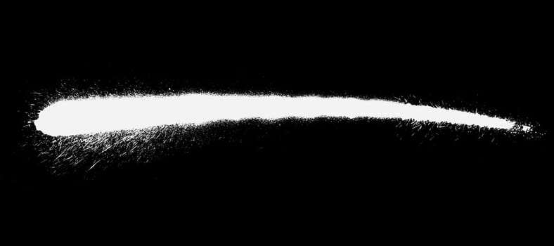 White graffiti color - Paintbrush or spray on black background