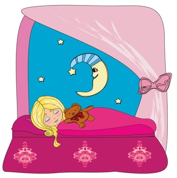 little girl dreaming