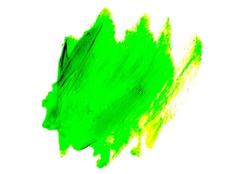 Green yellow dirty hand painted watercolor stripes made with brush