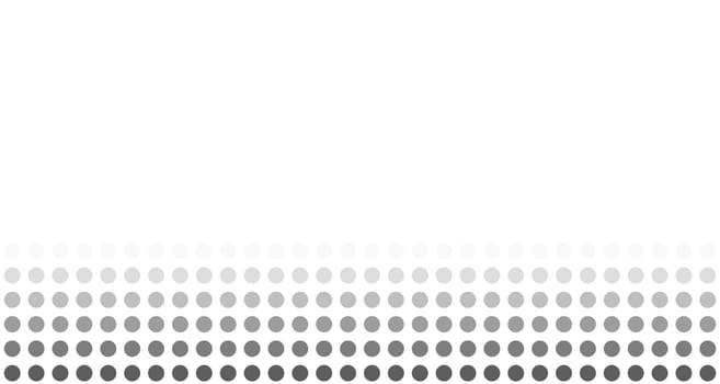 White background with gradient dots black and grey