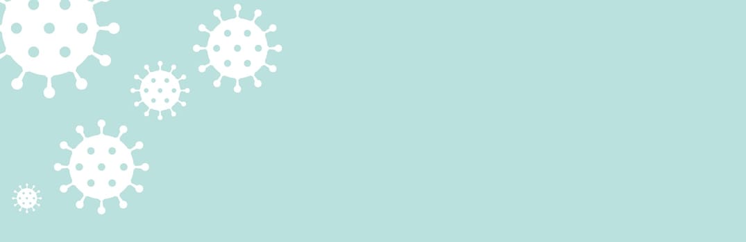 Coronavirus Banner blue white with copy space