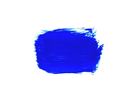 Blue stroke made with paintbrush - Isolated brush texture