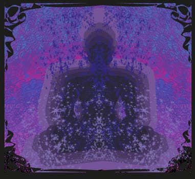 man meditate, yoga.