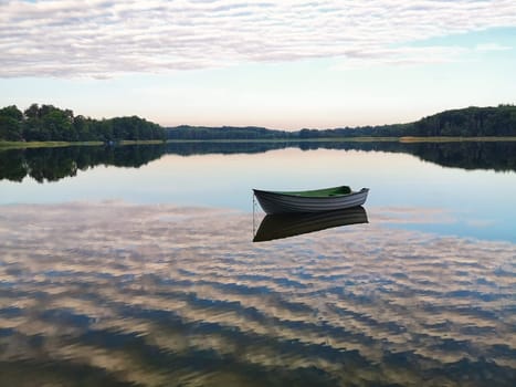 Dawn at lake Lübbesee near Templin, Brandenburg, Germany