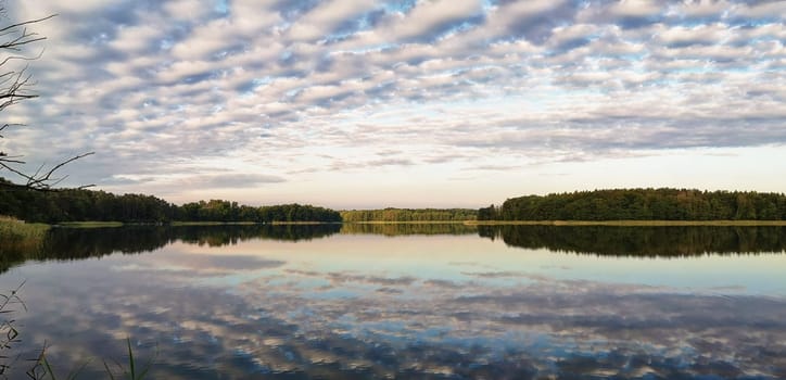 Dawn at lake Lübbesee near Templin, Brandenburg, Germany