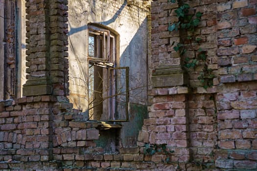 old dilapidated ruin of a villa