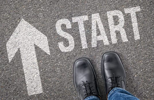 Text on the floor - Start