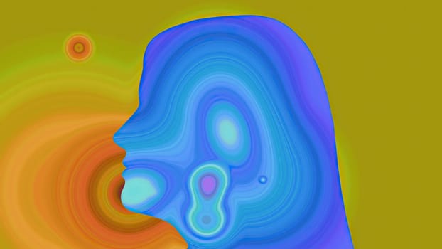 Surreal Colorful Portrait of Woman silhouette,Surreal Colorful Portrait of Woman silhouette